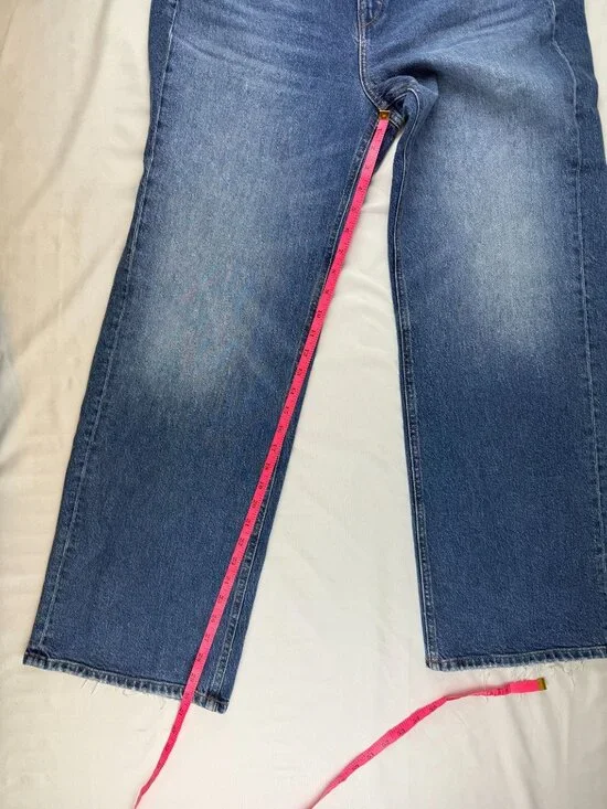 AYR The Secret Sauce Jeans Womens Size 34 Blue High Rise Straight Leg USA Made - Picture 11 of 11